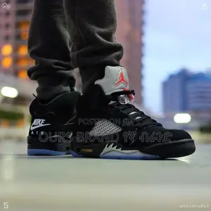 Air "Jordan 5 "Black Metalic" High Quality Luxury Shoes
