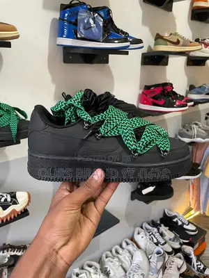 Nike Air Force 1 Rope Lacemood Lanvin Black Low High Shoes