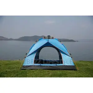 4-Person Family Camping Tent With 2-Way Zipper