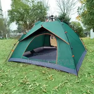 4-Person Family Camping Tent With 2-Way Zipper