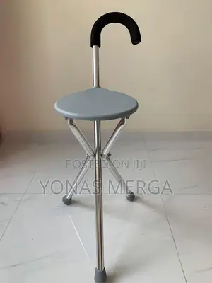 2in1 Light Weighted Foldable,Walking Cane Seat Folding 3legs