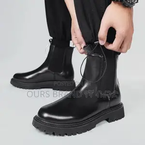 Chelsea Boots Leather High Master Quality Luxury Shoes for U