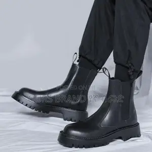 Chelsea Boots Leather High Master Quality Luxury Shoes for U