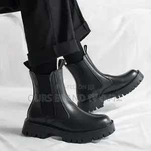Chelsea Boots Leather High Master Quality Luxury Shoes for U