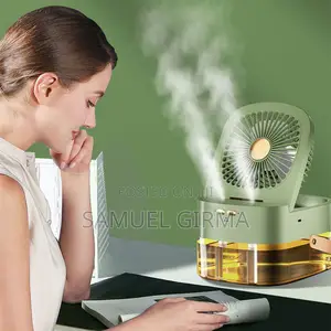 ~ Dual Spray Humidifying Fan With Night Light