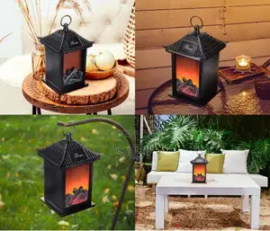 Decorative LED Fireplace Lantern