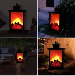 Decorative LED Fireplace Lantern