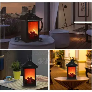 Decorative LED Fireplace Lantern