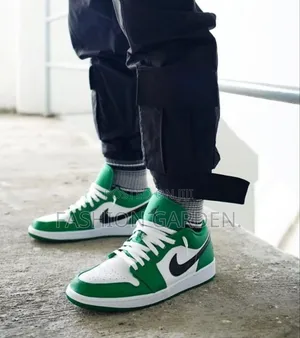 Original Nike Air Jordan 1 Pin Green Low Shoes for Men's
