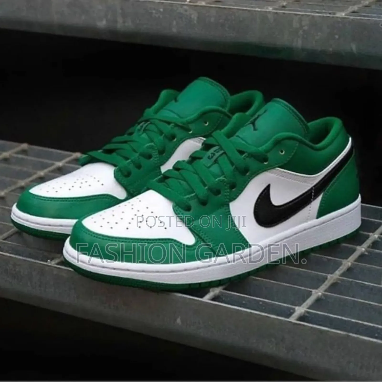 Original Nike Air Jordan 1 Pin Green Low Shoes for Men's