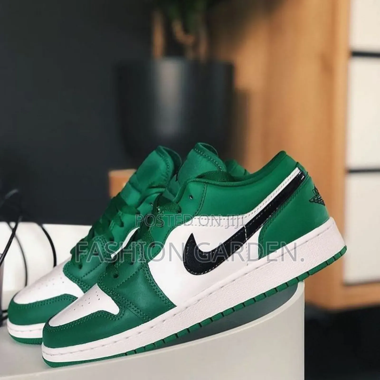 Original Nike Air Jordan 1 Pin Green Low Shoes for Men's
