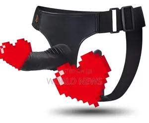 Red-Black Dildo With Strap-On