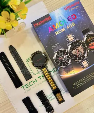 Original Hommtel 3 Straps Amoled Smart Watch (4GB Storage )