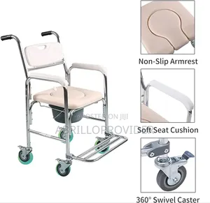 New Shower Commode Toilet Eldelry Chair/Wheel_chair/አዲስ Poty