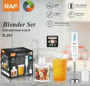 Raf Stainless Steel 4 in 1 Hand Blender