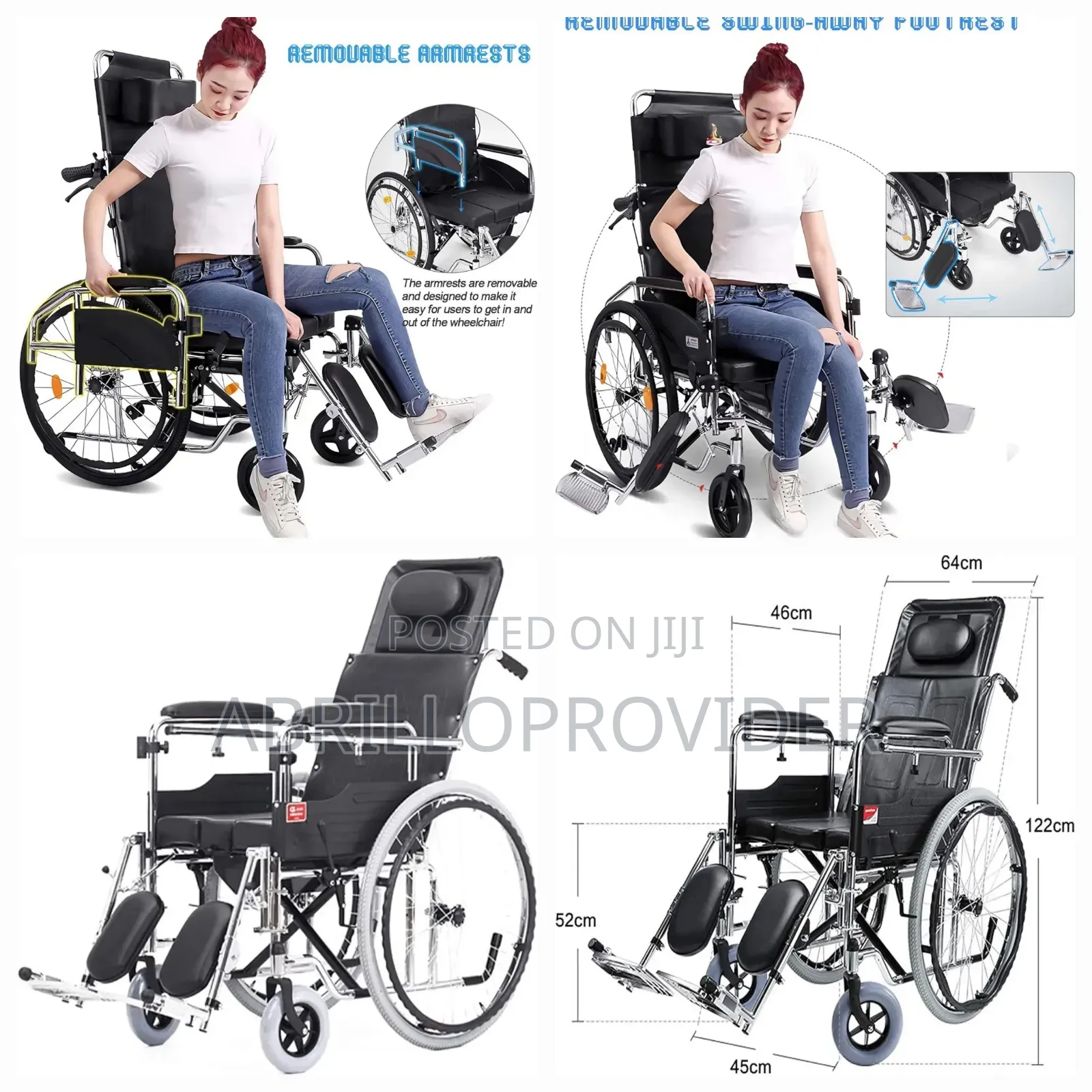 አዲስ አልጋ እና ፖፖ ያላቸው ዌልቸር Wheelchair\¿Wheelchair%*Wheelchair\¿