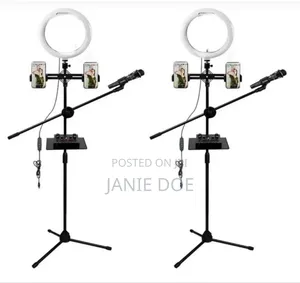 Selfie Led Ringlight Pro With Stand and Microphone Holder