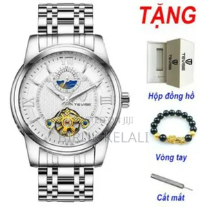 Tevise Automatic White Colour With Silver Strap