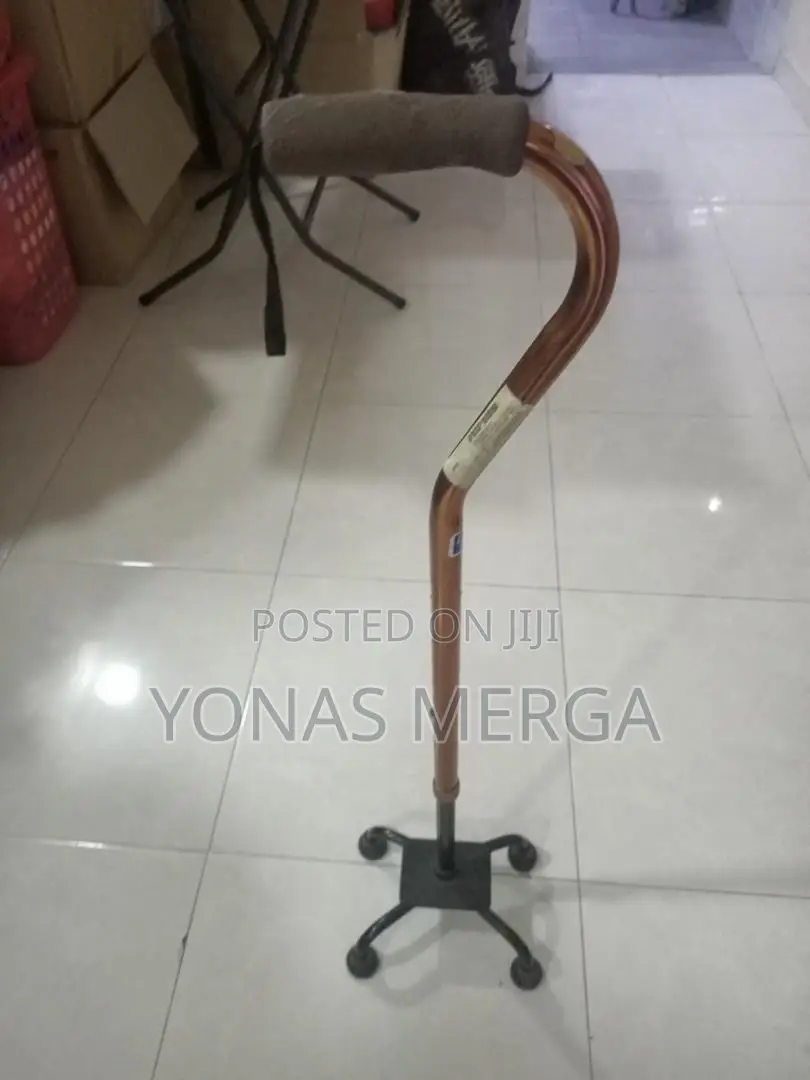 Walking Stick/Cane/ከዘራ Narrow Base Adjustable Rubber Stopper