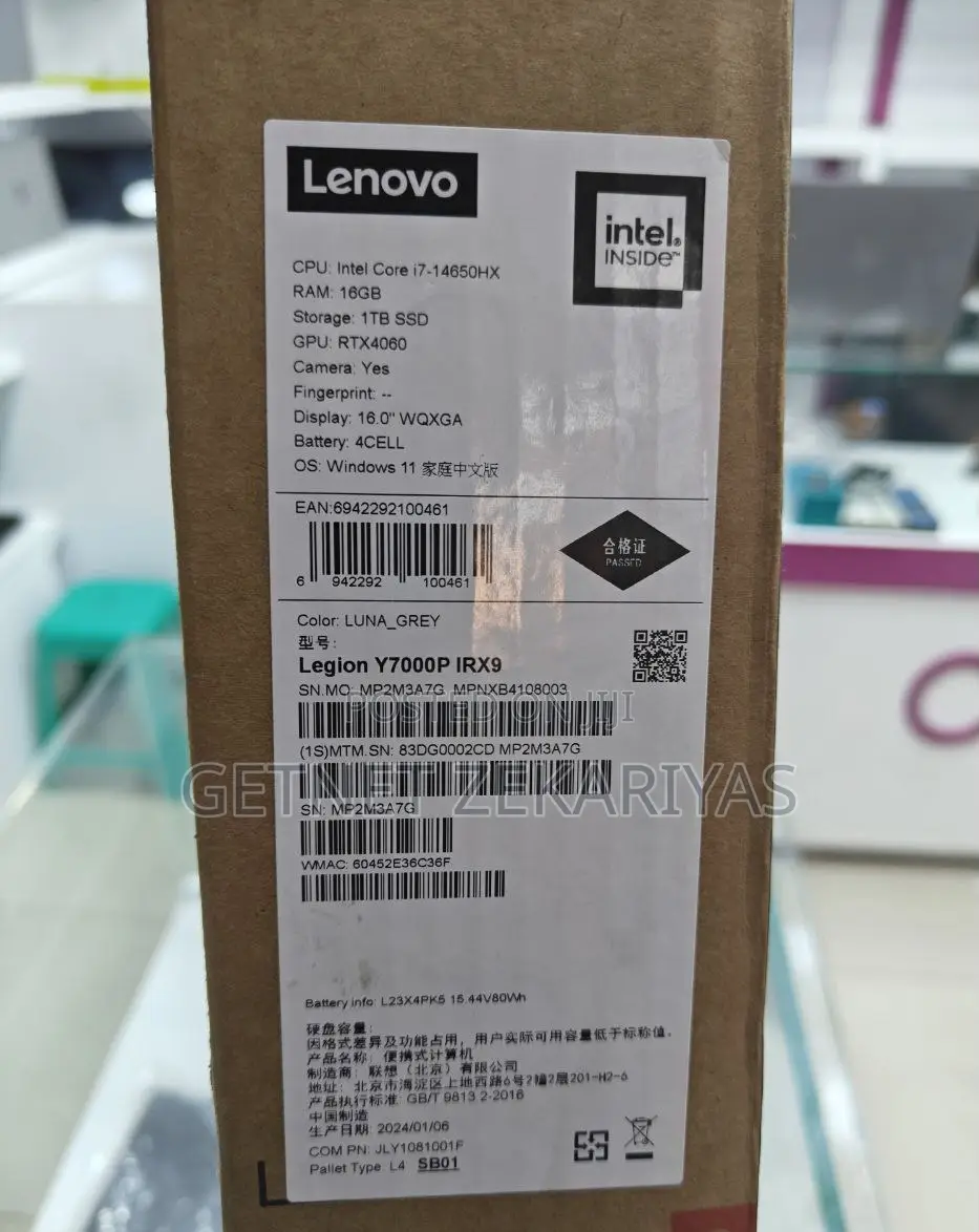 New Laptop Lenovo Legion 7 16GB Intel Core i7 SSD 1T