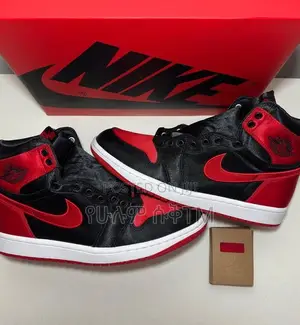 Original Air Jordan 1 Hi ‘Satin Bred’ Shoes