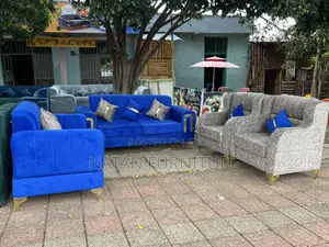 Sofa Sofa Full Set Made of Hd #1 ማለዳ ስፖንጅ Made by Wooden Material