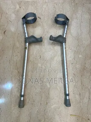 Crutch/Crutches/Double Adjustable Chrome STD Elbow Crutche