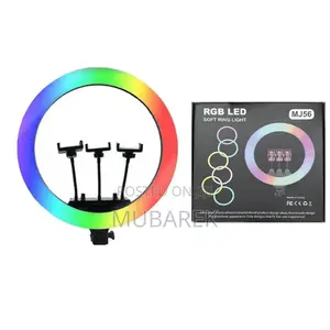 22 Inch RGB Soft Ring Light With Dimmable Settings