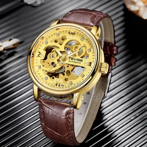 TEVISE Men Watches Automatic Mechanical Skeleten WATCH