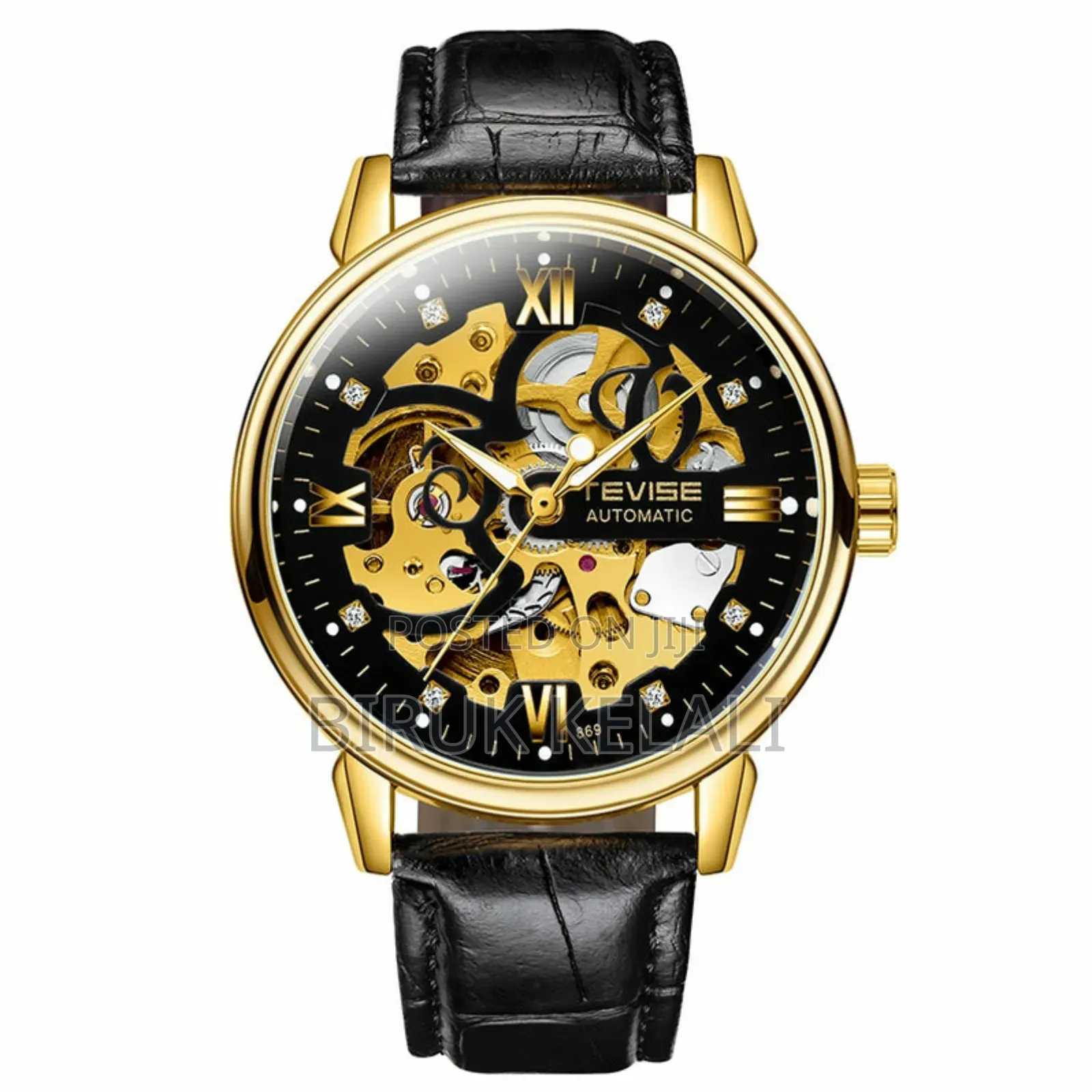 TEVISE Men Watches Automatic Mechanical Skeleten WATCH