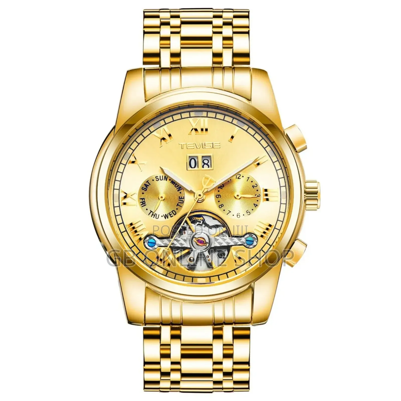Tevise Automatic Stainless Steel Strap Watch