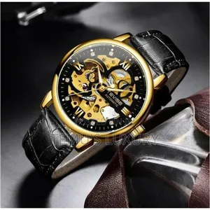 Tevise Men's Automatic Leather Watch