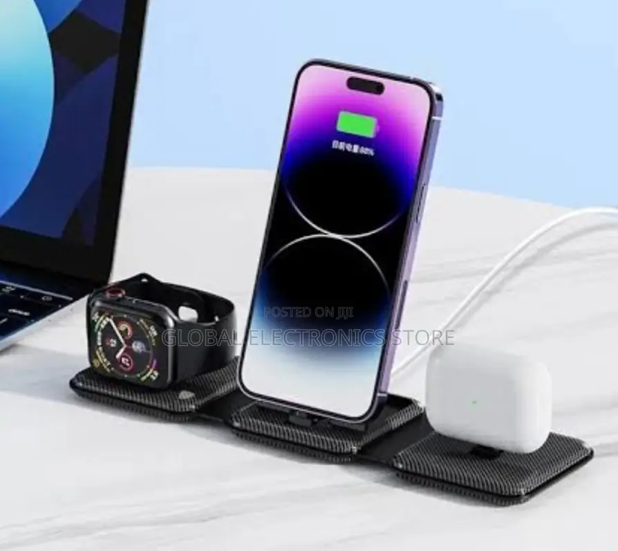 3 in 1 Wireless Charging Station(Phone +Smart Watch+Airpod)