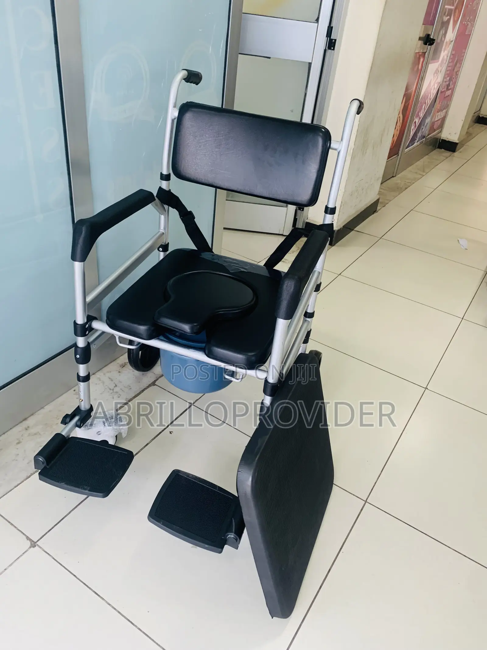 4-in-1 Bedside Commode Shower Wheelchair,Shower Chair Cha