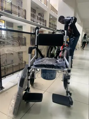 ,4 in 1 Shower Chair With Wheels,Waterproof Rolling Shower C