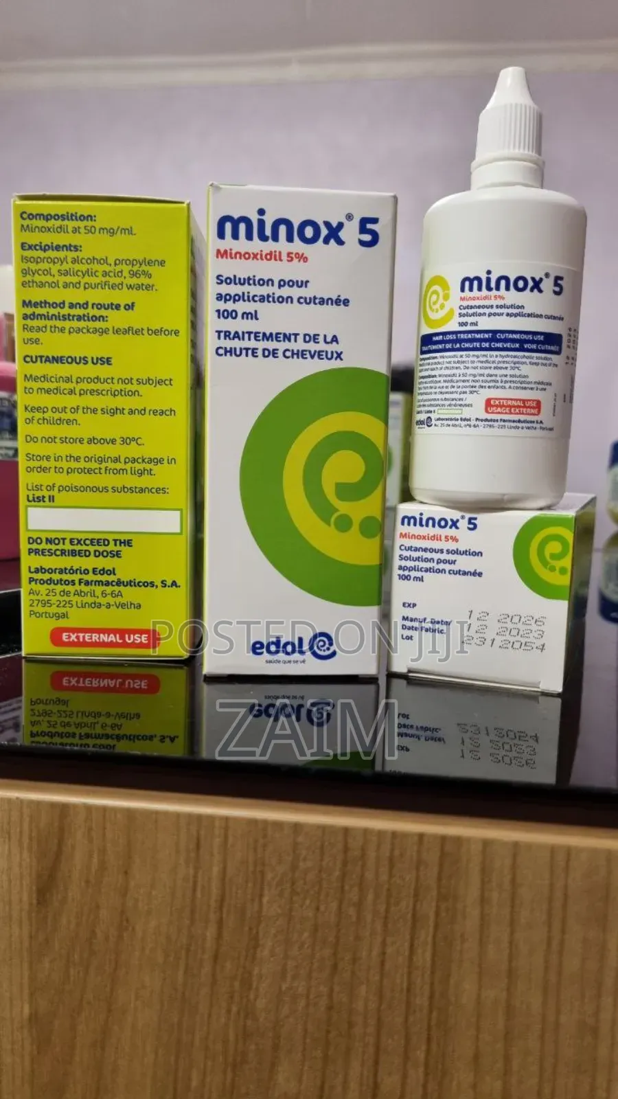 Edol Minoxidil 100 Ml Made in Portugal