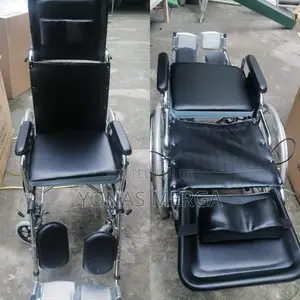 Recliner Portable Wheelchair (WITH COMMODE)Handle Typepush