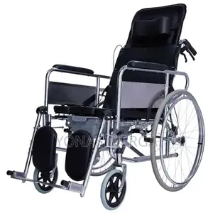 Reclining Wheelchair W/ Toilet/Leather Feels for Comfort