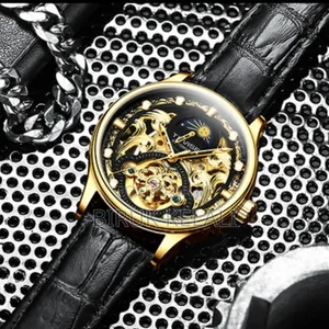Tevise Full Automatic Leather Strap Watch