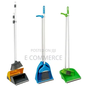 Dust Pan Long Handle W/Brush