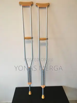 Aluminum Crutches for Walking, Crutches for Travel (Grey)