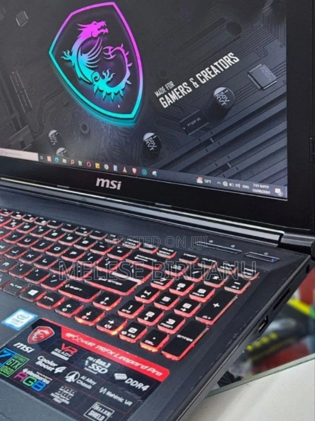 New Laptop MSI 8GB Intel Core I7 SSD 512GB