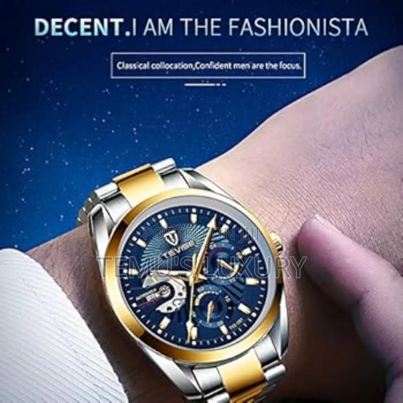 TEVISE Automatic Luxury Mechanical For Men Waterproof Watch
