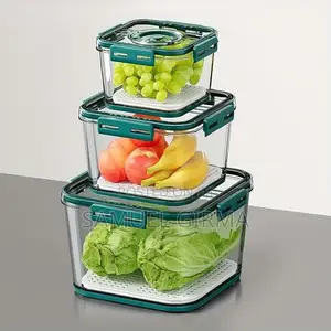 3 Airtight Square Timing Keeping Fresh Refrigerator Food