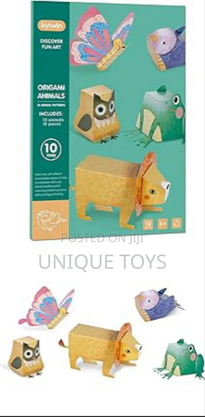 Paper-Cut 3d Animal Origami Toy: 10 Animals Shape