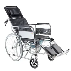 Wheelchair With a Bed Urinal, Removable Footrests,Suitable