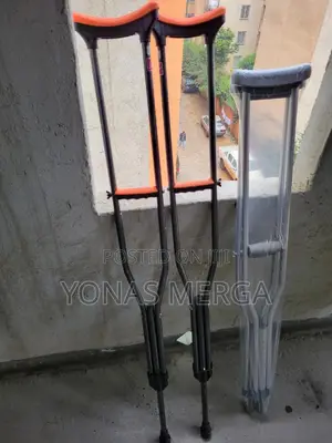 Crutches+Underarm Black Crutch Axillary Walking Stick -2 PCS