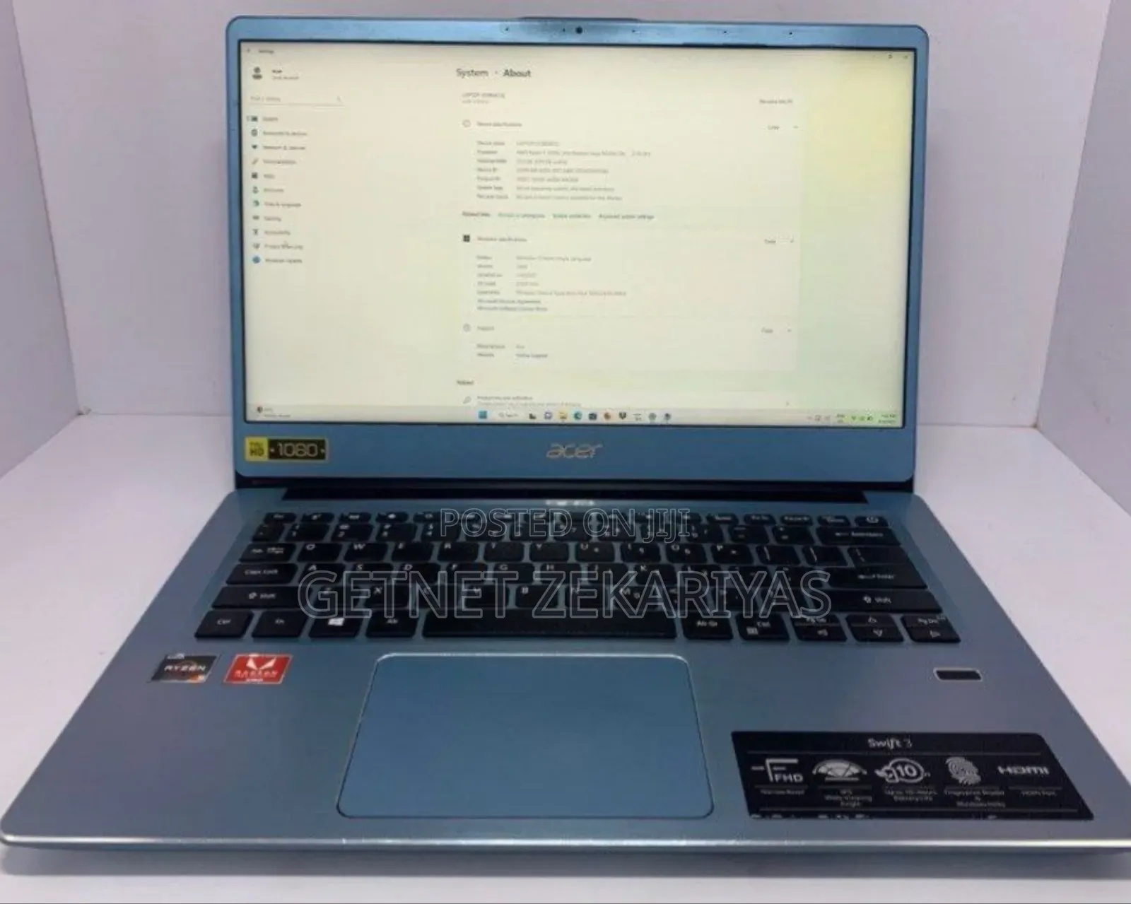 New Laptop Acer Aspire 3 8GB AMD Ryzen 3 SSD 256GB