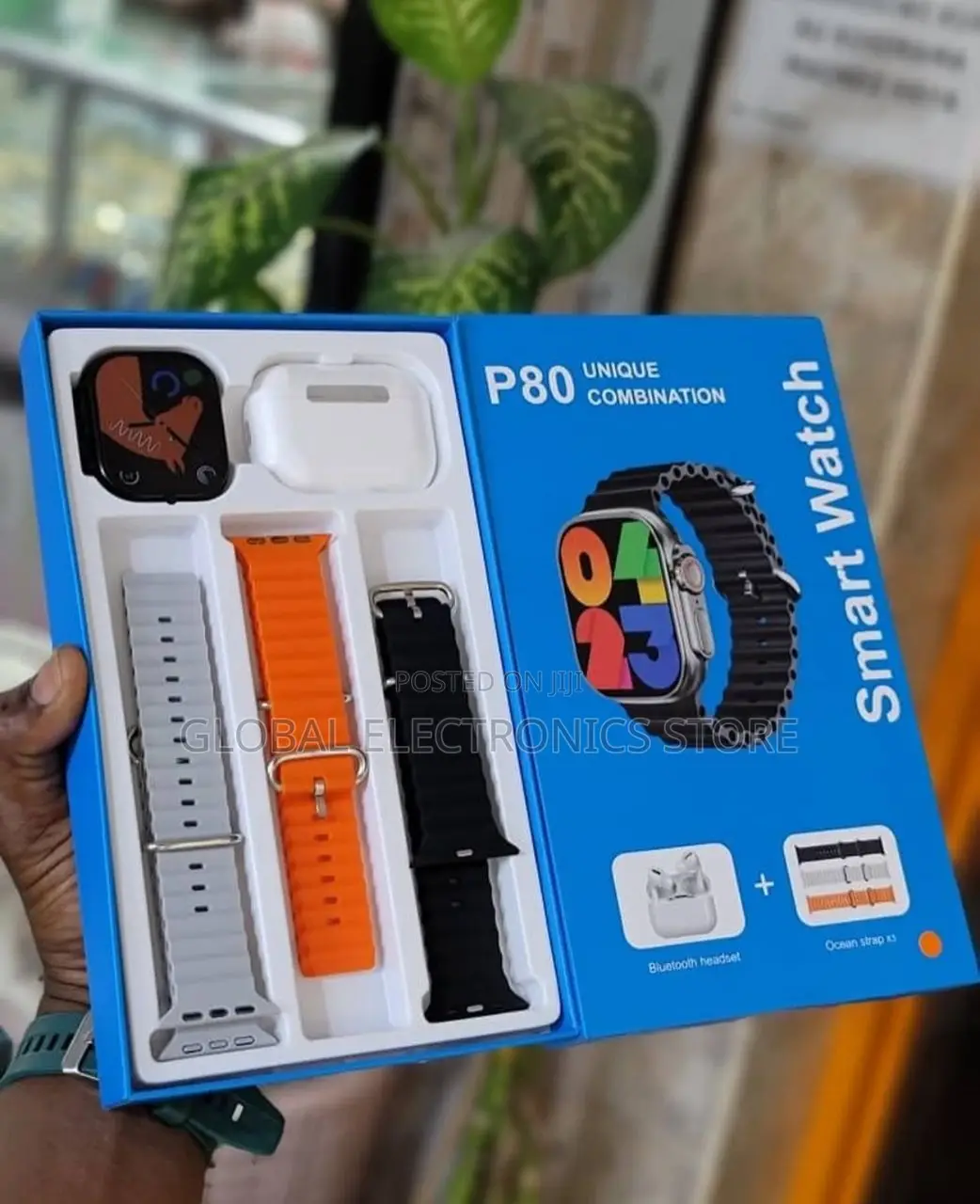 P80 Unique Combination Smart Watch With Airpods and 3 Straps