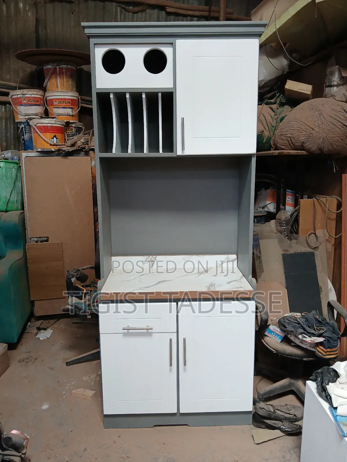 Kitchen Cabinet 80cm MDF ፅድት ያለ